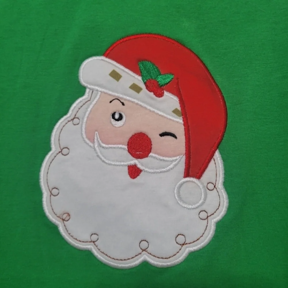Toddler‎ Kids Santa Christmas Bodysuit Green White Red Stripe Size 2T Unisex